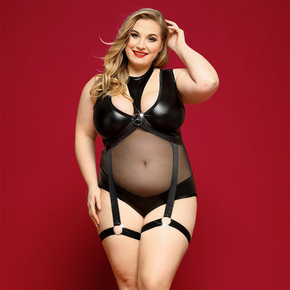 Plus Size Naughty Bdsm Lingerie Harness Latina Bodysuit Teddy