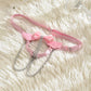 Pink Bow Wings Leg Garter