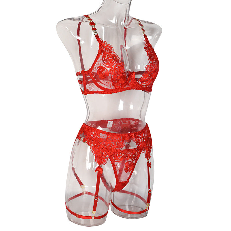 Women In See Through Lingerie Set Lace Bra & Panty