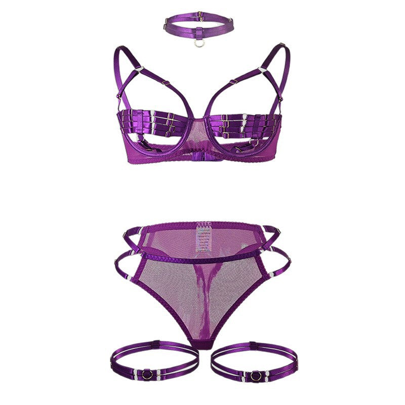 Purple Harness Lingerie