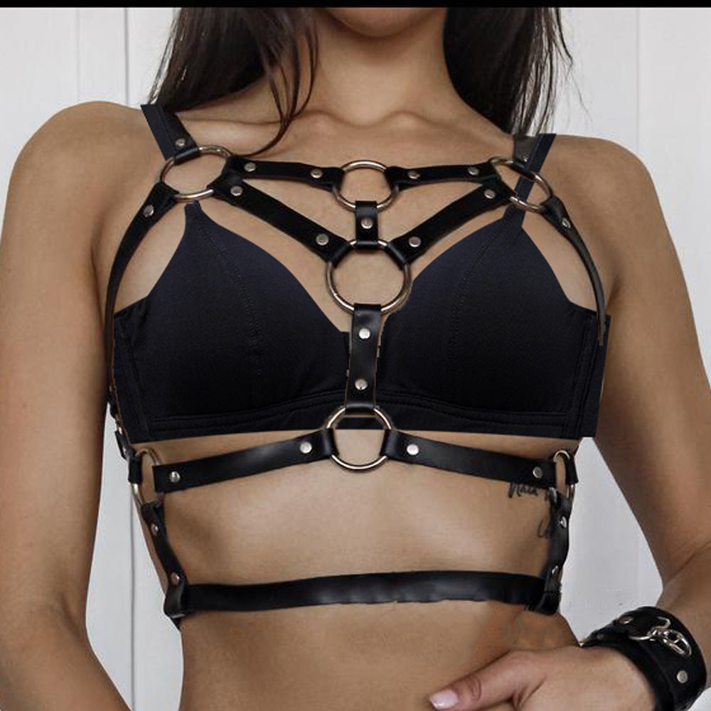 Chain Leather BDSM Thigh Harness