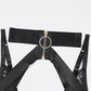 Latina bdsm harness lingerie Set Slutty Bra & Panty Black Choker