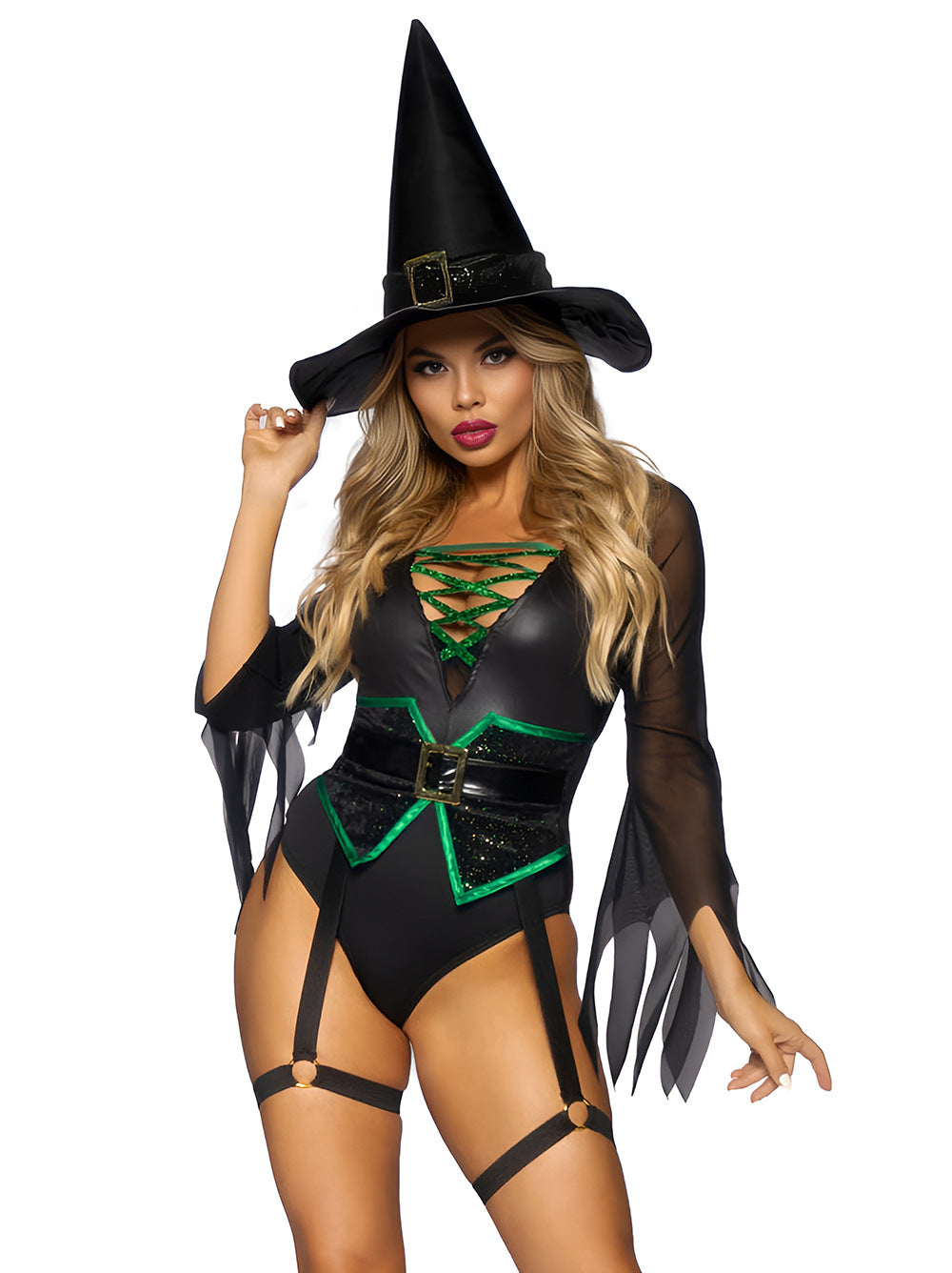 Intimate Sexy Halloween Costumes Witch Revealing Lingerie Anime Bodysuit