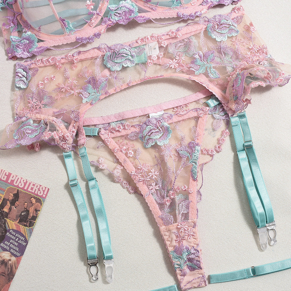 Embroidery Floral Lingerie Sheer