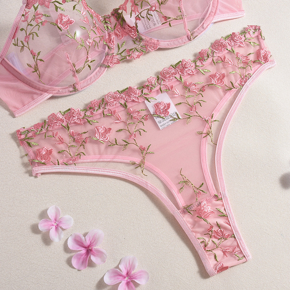 Lace Pink Exotic Lingerie Sheer