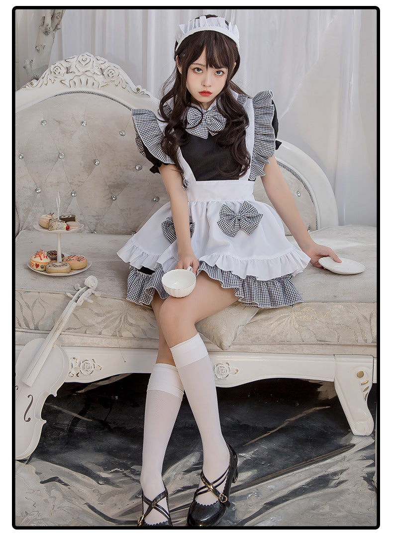 Sexiest Leather Dress Sexy French Maid Lingerie Cosplay Costume