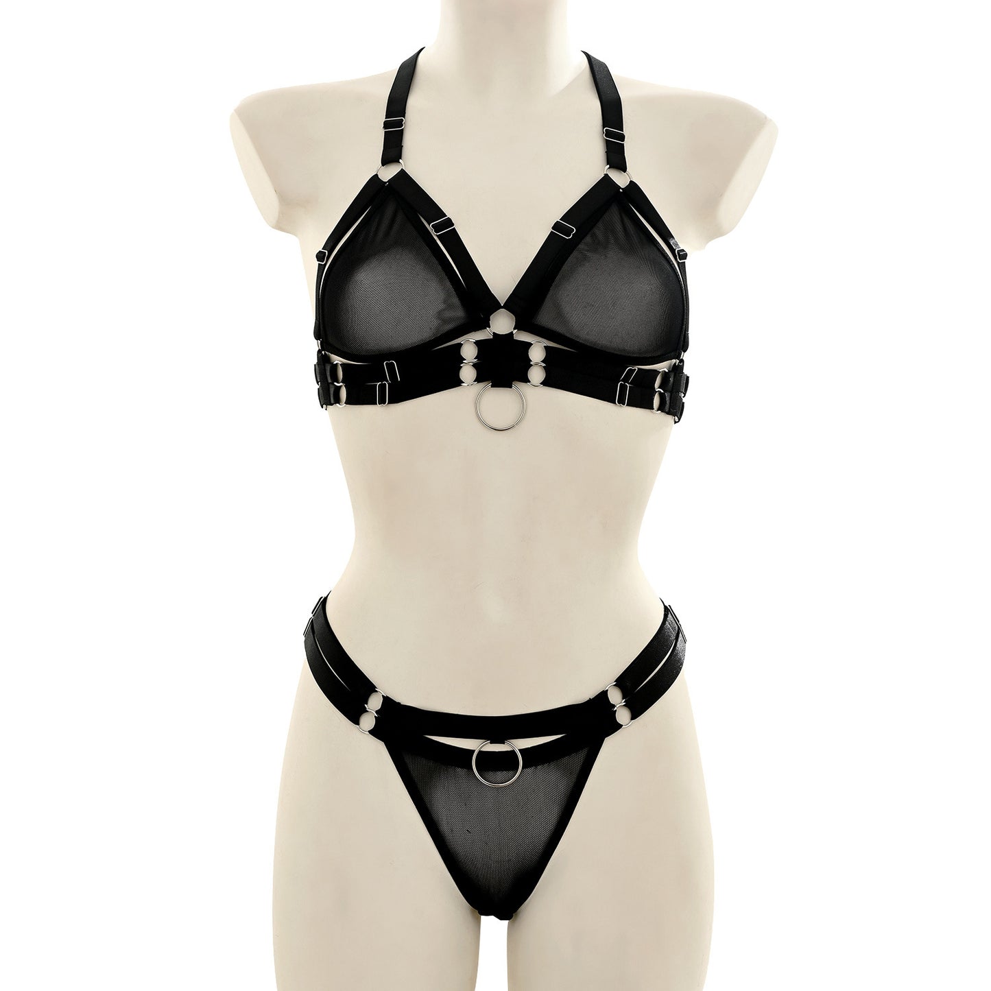 Black Lingerie With Harness