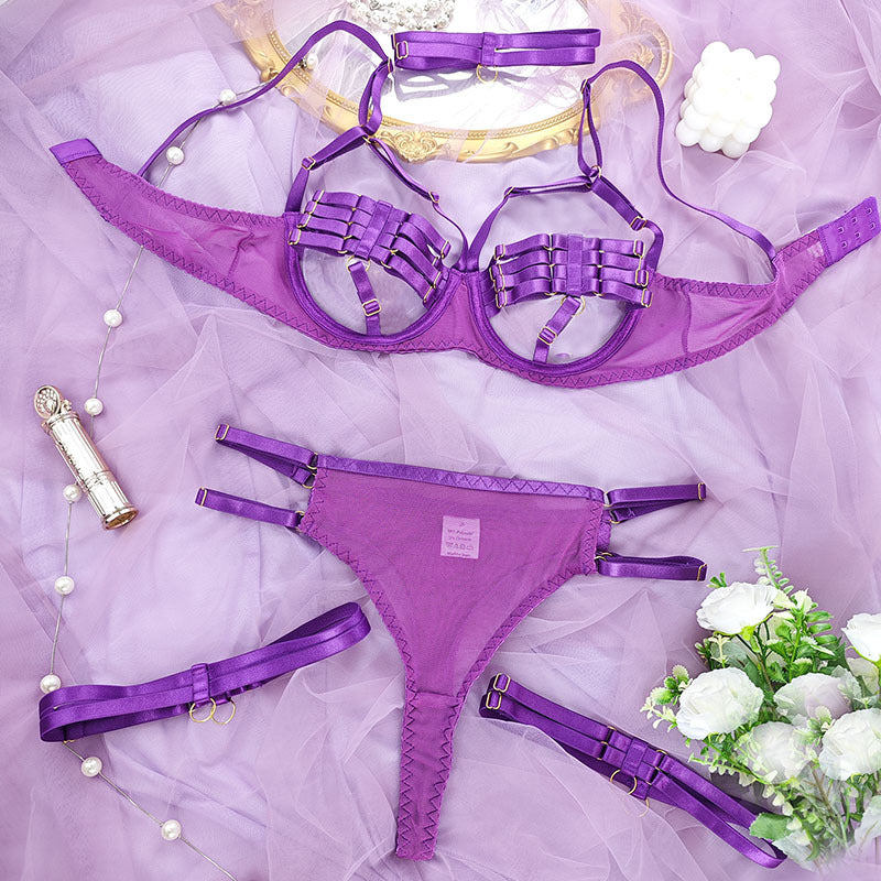 Purple Harness Lingerie