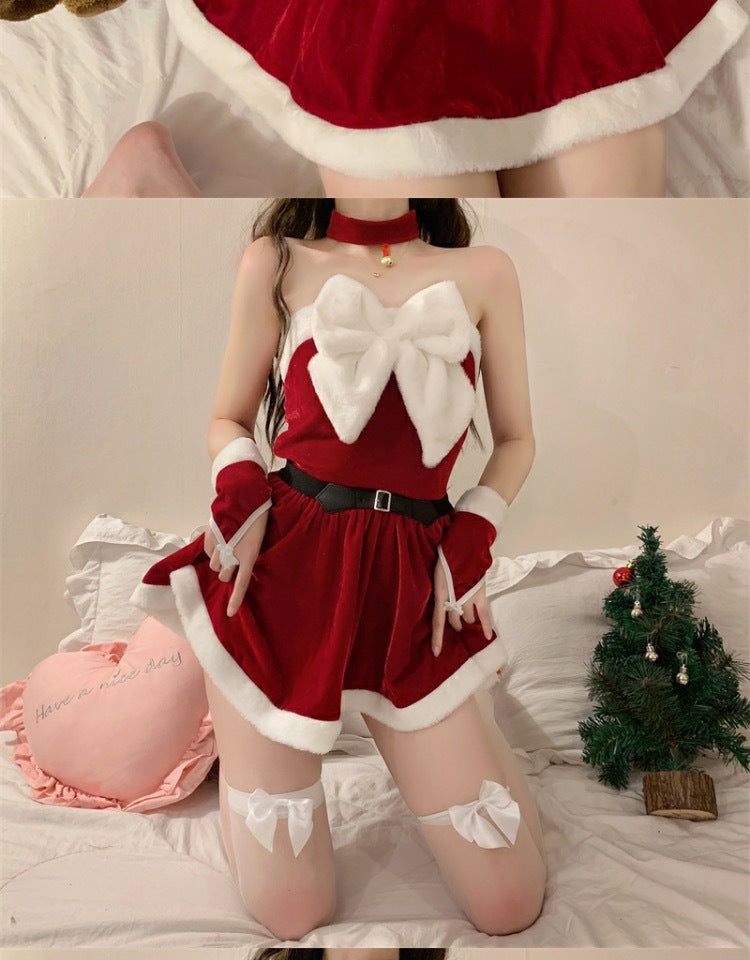 Hot Sexy Christmas Costume Extreme Lingerie Role Playing Dress Latina