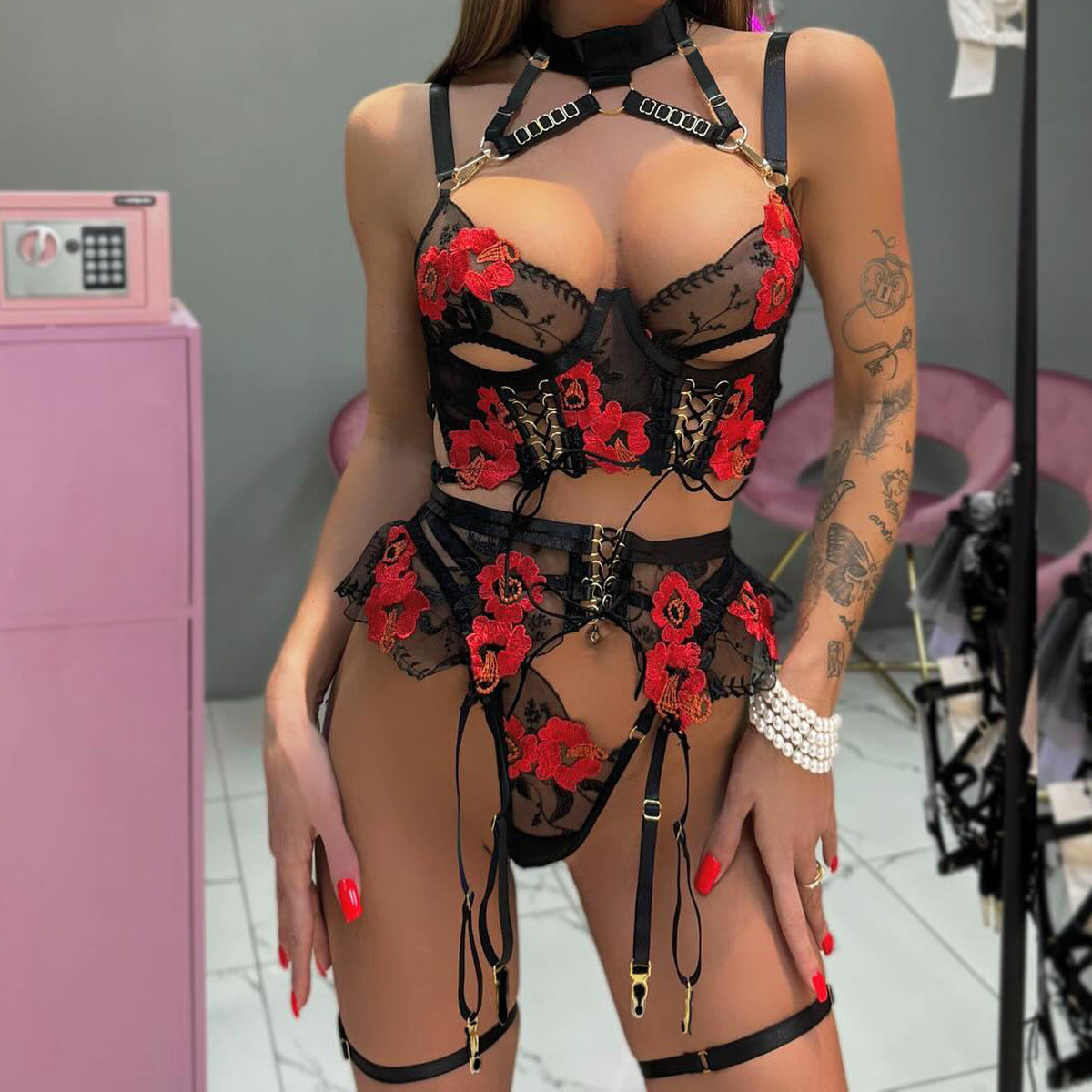 Lingerie Uncensored Open Cup Corsett Bustier Busty