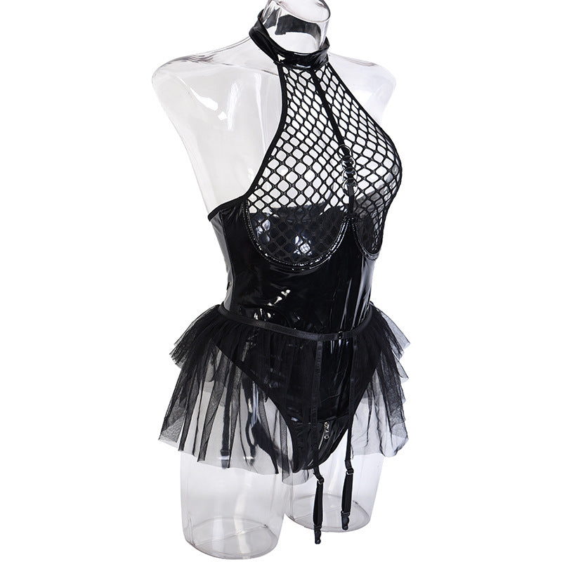 Women Lace Bodysuits Slutty Bdsm Lingerie Harness Teddy