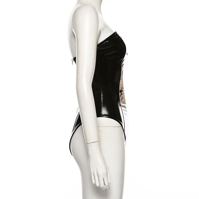 Vinyl Strapless Bodysuit