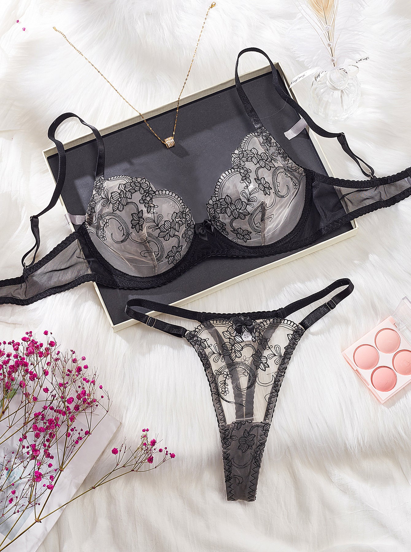 Latina See Thru Lingerie Set Sexy Bra & Panty Le Jour Jour Latina See Thru Lingerie Set Sexy Bra & Panty Le Jour Jour