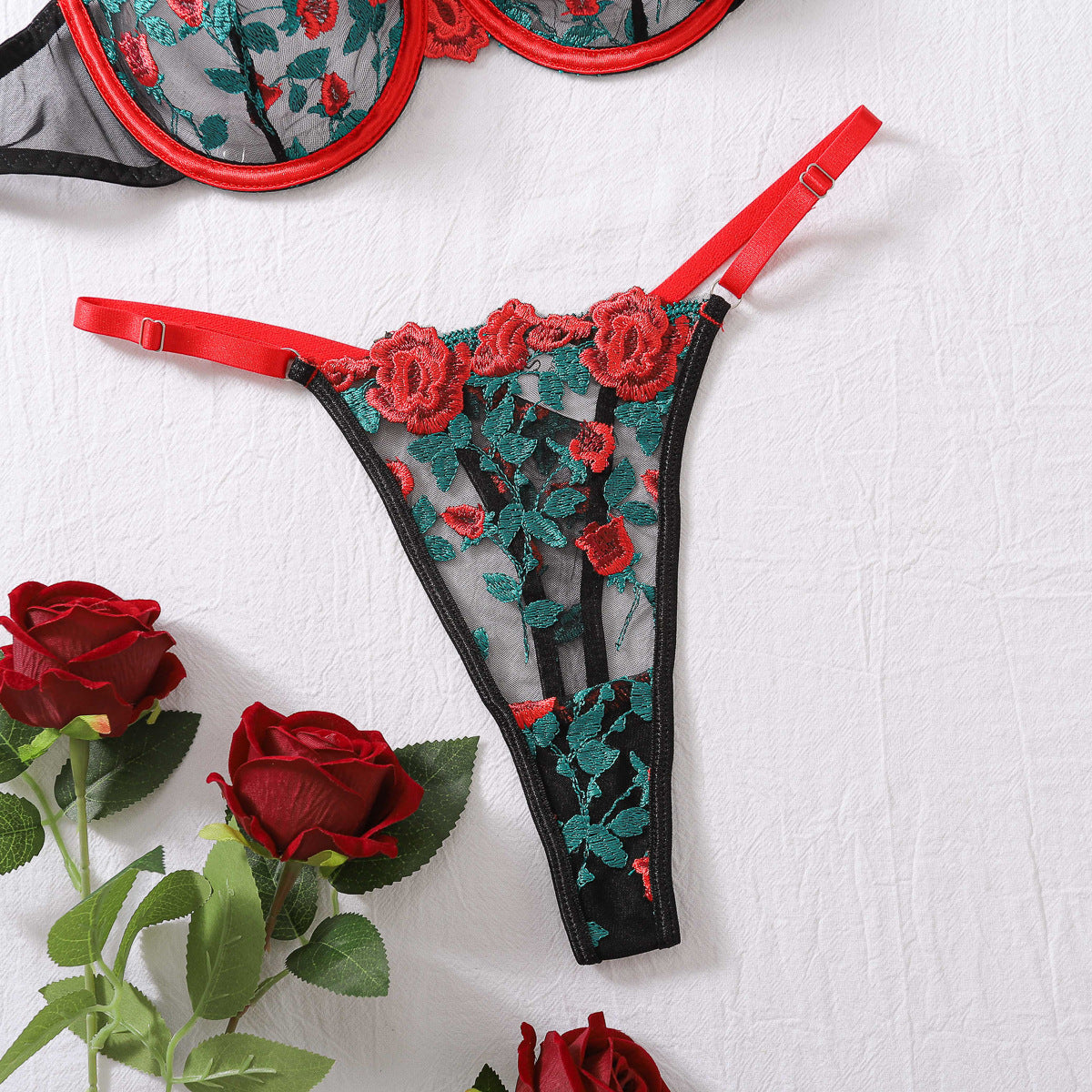 Embroidered Sheer Lingerie