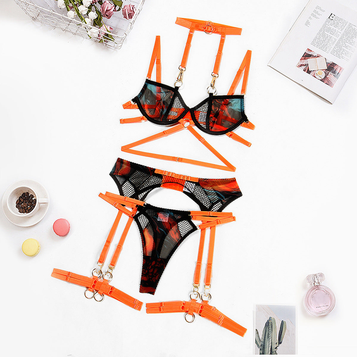 Sheer Mesh Cougar Lingerie