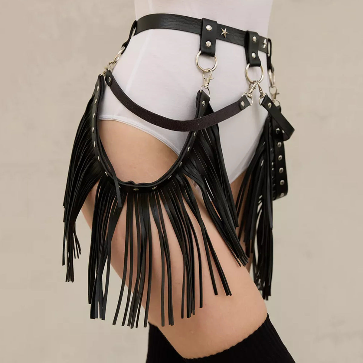 Leather Thigh Harness Fashion Female