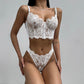 Lace Womens See Thru Lingerie Set Slutty Bra & Panty