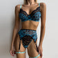 Blue Cougar In Lingerie Set with Garter