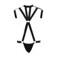 Intimate Black Bodysuit Women  Black Body Harness Lingerie Slutty Teddy