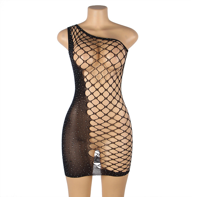 Naughty Sexy Black Dress Extreme Mesh Lingerie sheer