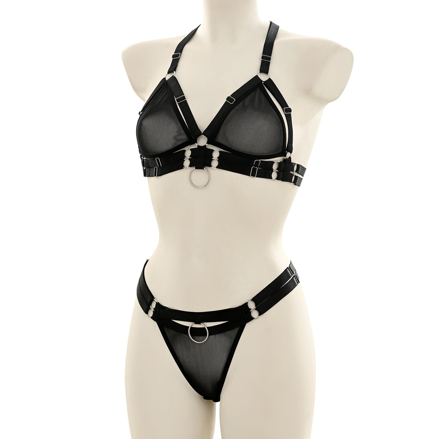 Black Lingerie With Harness