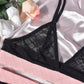 Women Black Sheer Lingerie Set Sexy Bra & Panty