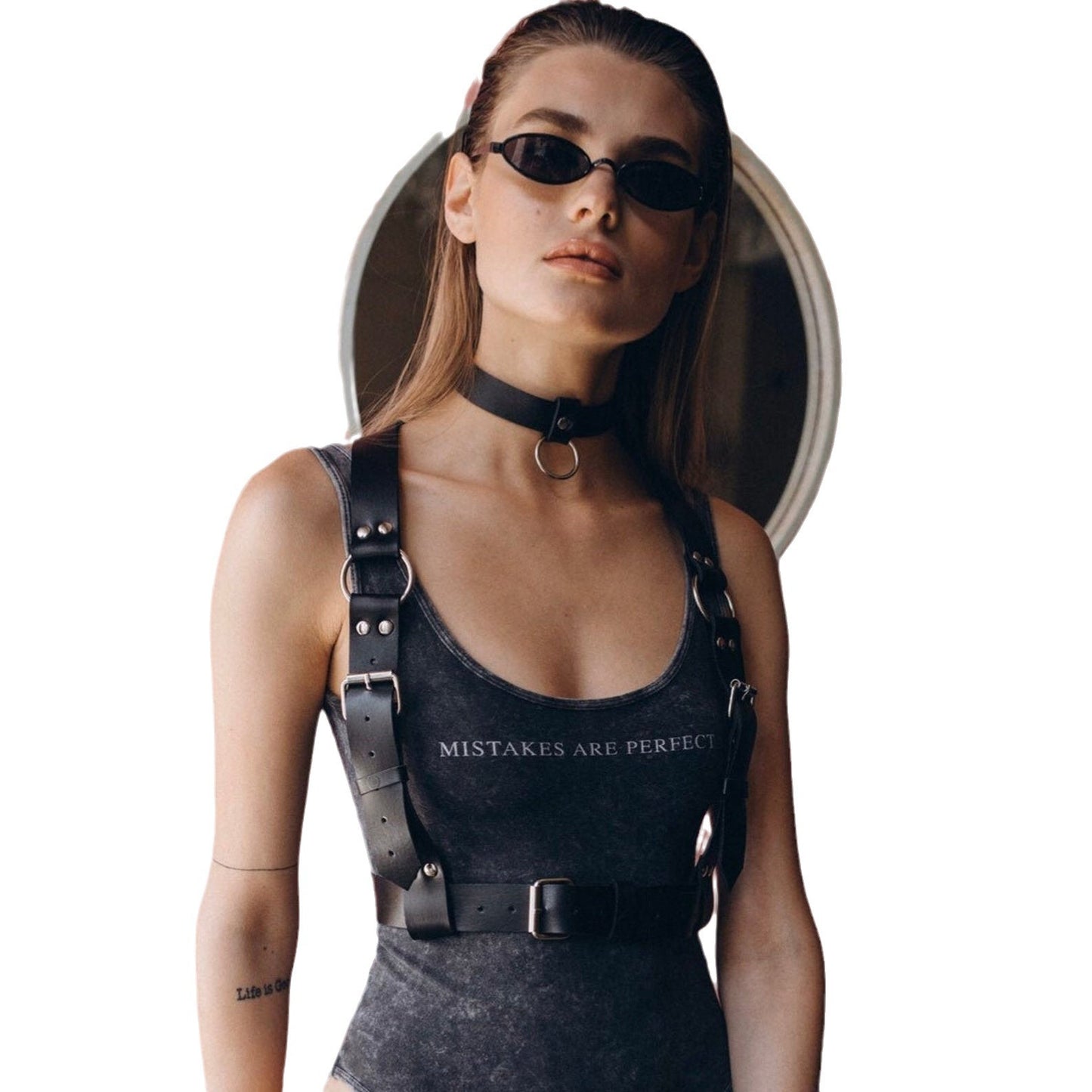 Women Leather Chest Harness