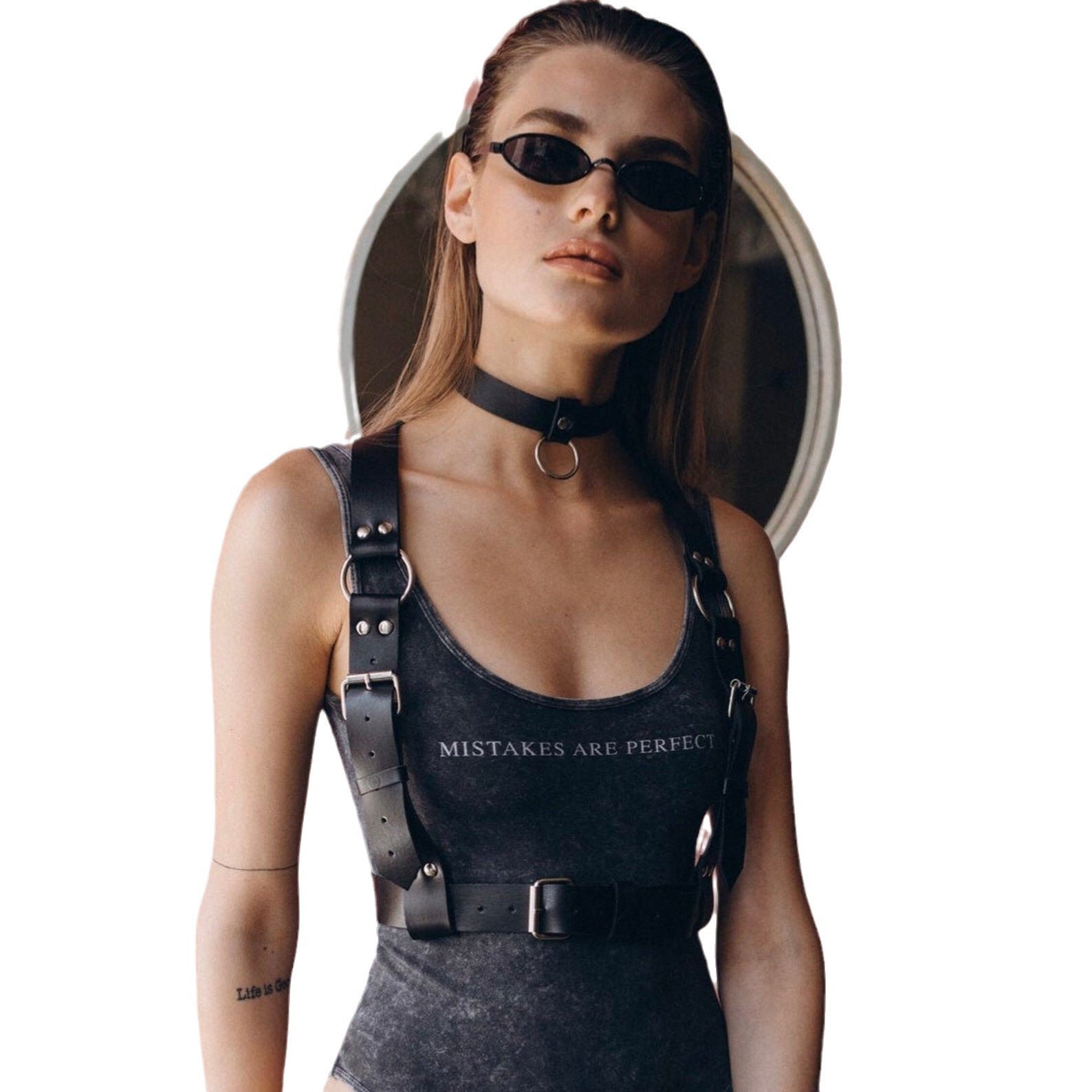 Women Leather Chest Harness