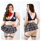 Plus Size Hot Sexy Schoolgirl Costumes Nasty Cosplay Lingeria Dress