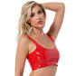 Push Bra Kinky Leather Lingerie Slutty Red Top