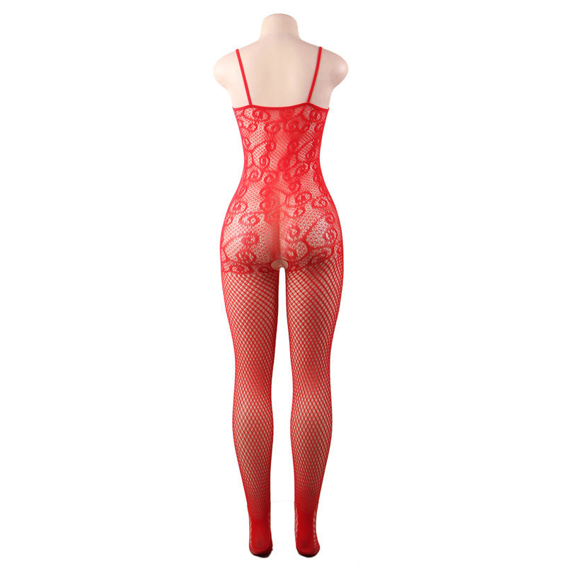 Red Full Bodysuit Latina Hot Mature Lingerie Slutty Crotchless Bodystockings