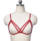 Red Harness Bra Revealing Bdsm Lingerie Harness