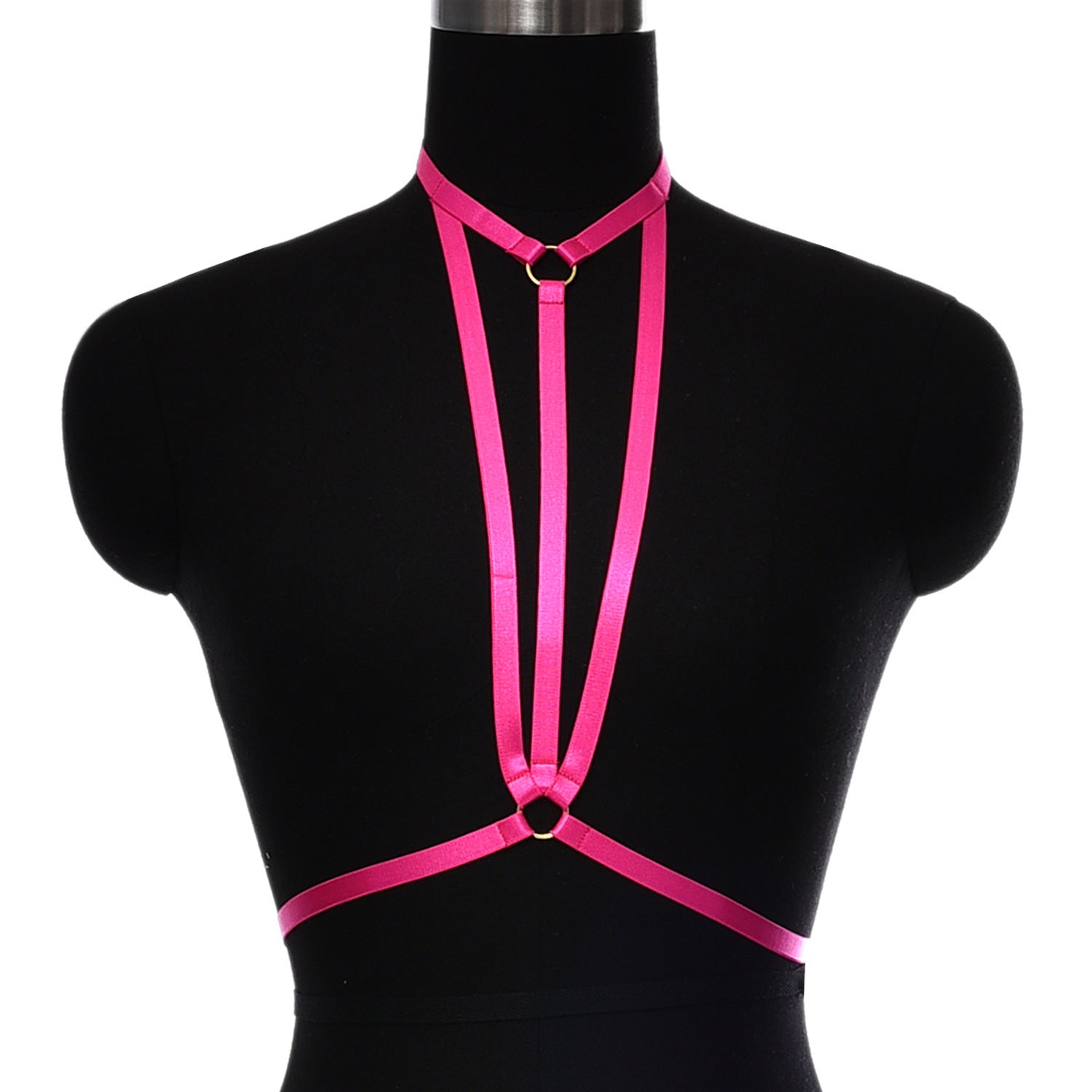 Red Harness Bra Revealing Bdsm Lingerie Harness