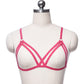 Red Harness Bra Revealing Bdsm Lingerie Harness