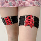 Red Leg Garter Revealing Bdsm Lingerie Harness