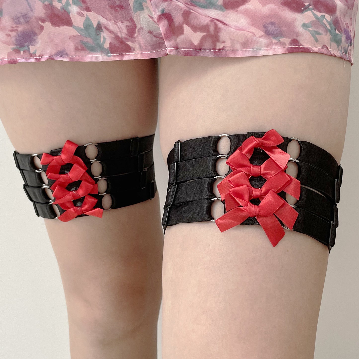 Red Leg Garter Revealing Bdsm Lingerie Harness