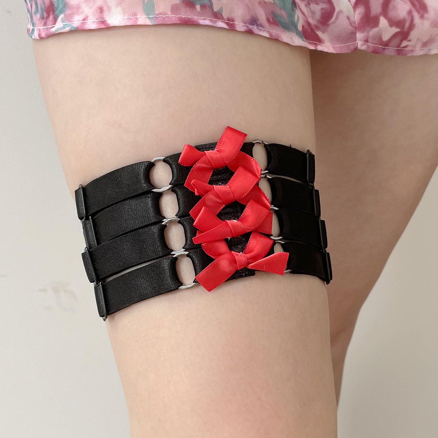 Red Leg Garter Revealing Bdsm Lingerie Harness