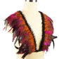 Red Sexy No Bra Extreme Body Harness Lingerie Feather Bra