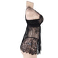 Revealing Babydoll Dress Womens Black mature lingerie nude Black Chemise