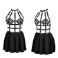 Revealing Black Bodysuit Latina Sexy Harness Lingerie Women  Teddy