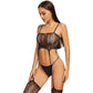 Revealing Bodystockings For Women Naughty Crotchless Lingerie Mesh Bodysuit