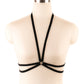 Revealing Bra Straps Black Strappy Harness Lingerie