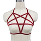 Revealing Bra for Sexy Red Black Body Harness Lingerie