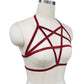 Revealing Bra for Sexy Red Black Body Harness Lingerie