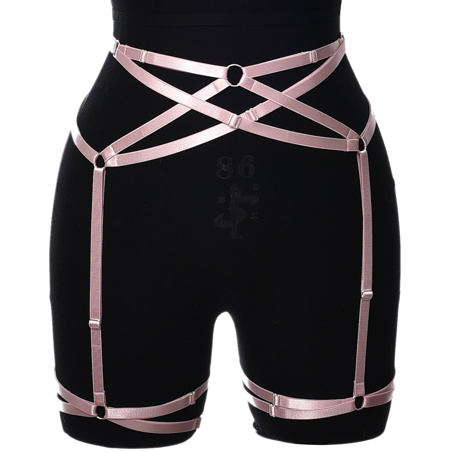 Revealing Garter.Belt Black Strappy Harness Lingerie