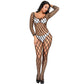 Revealing Lace Bodystocking Latina Lingerie Crotchless Mesh Bodysuit