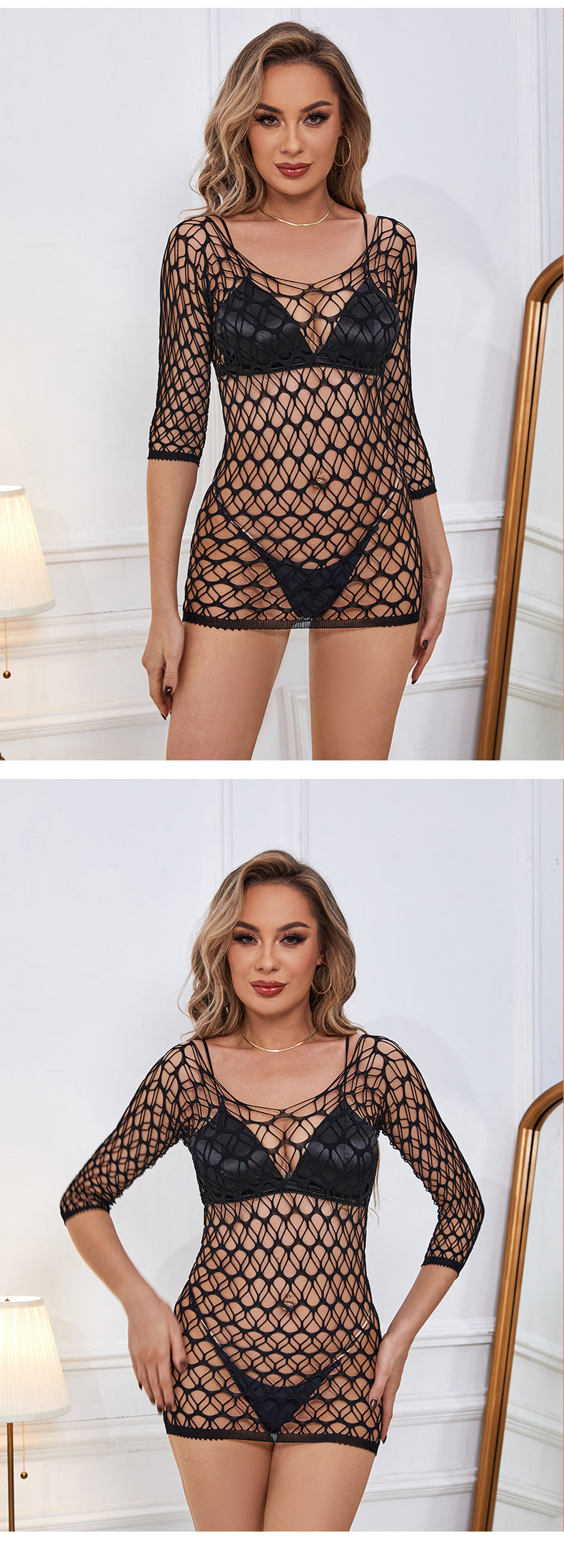 Revealing Lace Sexy Dress Sexiest Mesh Lingerie sheer