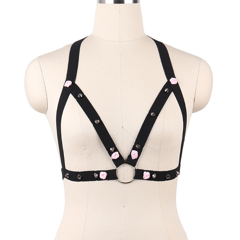 Revealing Sexiest Bra Red Bdsm Harness Lingerie