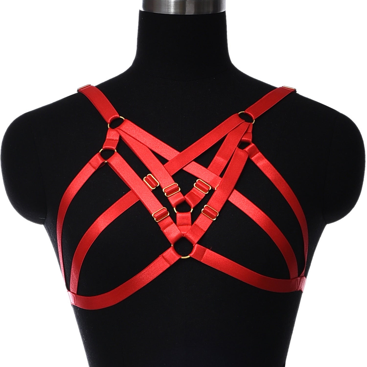 Revealing Sexy Bra Black Body Harness Lingerie