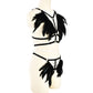 Revealing Sexy Crotchless Lingerie Set Women  Bdsm Lingerie Harness Feather Bra Panties